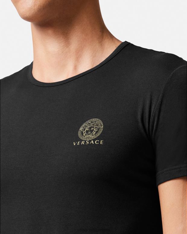 hombres Versace negro camiseta medusa ropa interior y ropa de playa 4F6041732