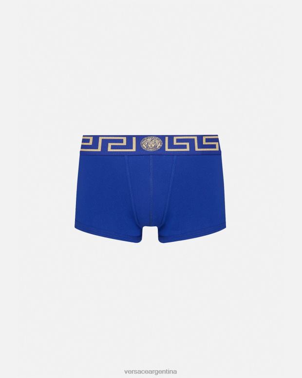 hombres Versace azul calzoncillos con borde de greca ropa interior y ropa de playa 4F6041757