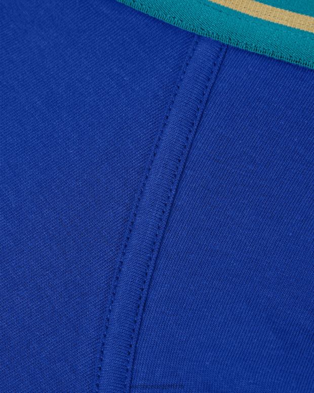 hombres Versace azul calzoncillos largos con borde de greca ropa interior y ropa de playa 4F6041747