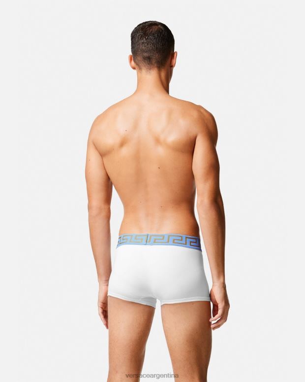hombres Versace blanco calzoncillos con borde de greca ropa interior y ropa de playa 4F6041744