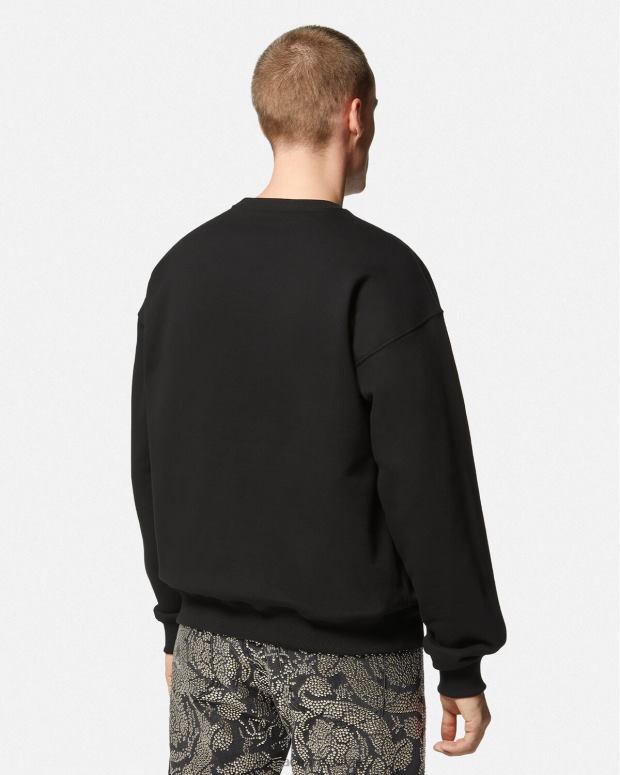 hombres Versace negro sudadera con estampado de medusa ropa 4F6041428