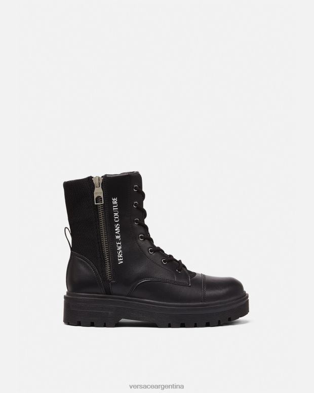 hombres Versace negro botines con logo zapato 4F6042464