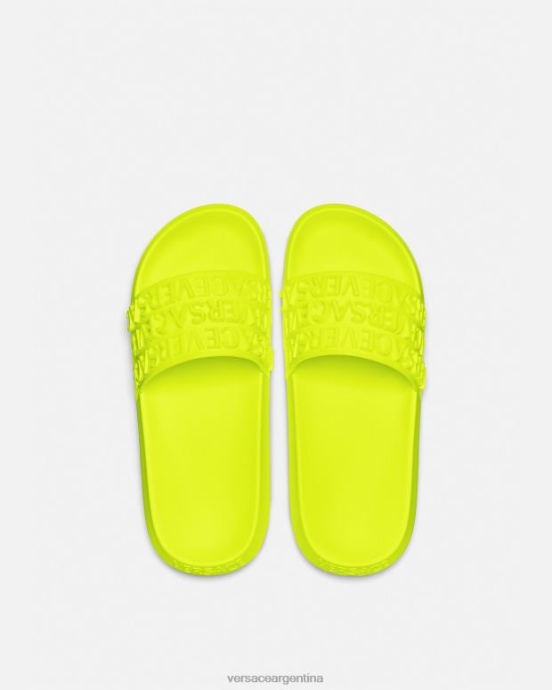 hombres Versace cal deslizadores integrales zapato 4F6041599
