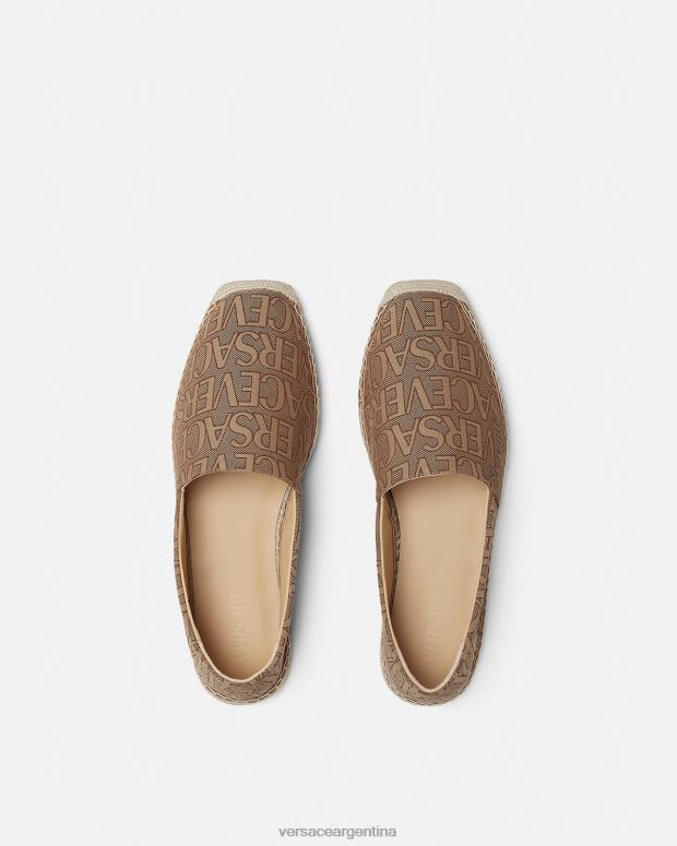 hombres Versace marrón alpargatas integrales zapato 4F6041563