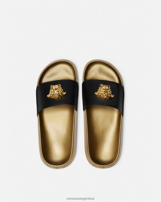 hombres Versace negro diapositivas de la medusa zapato 4F6041587