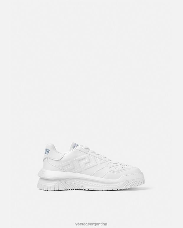 hombres Versace blanco zapatillas greca odissea zapato 4F6041518