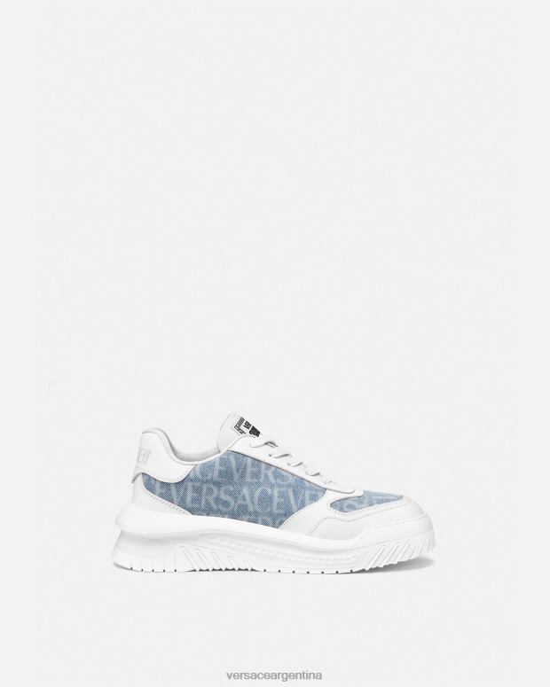 hombres Versace blanco zapatillas odissea integrales zapato 4F6041514