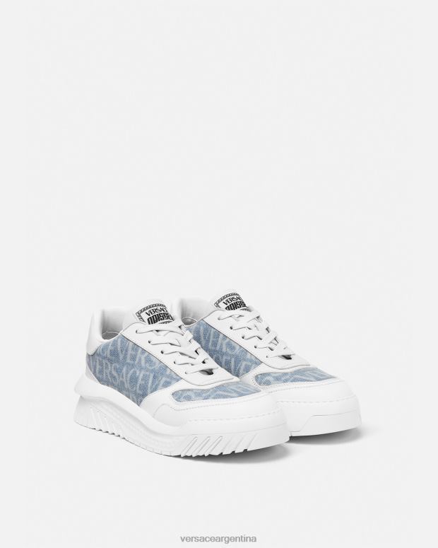 hombres Versace blanco zapatillas odissea integrales zapato 4F6041514