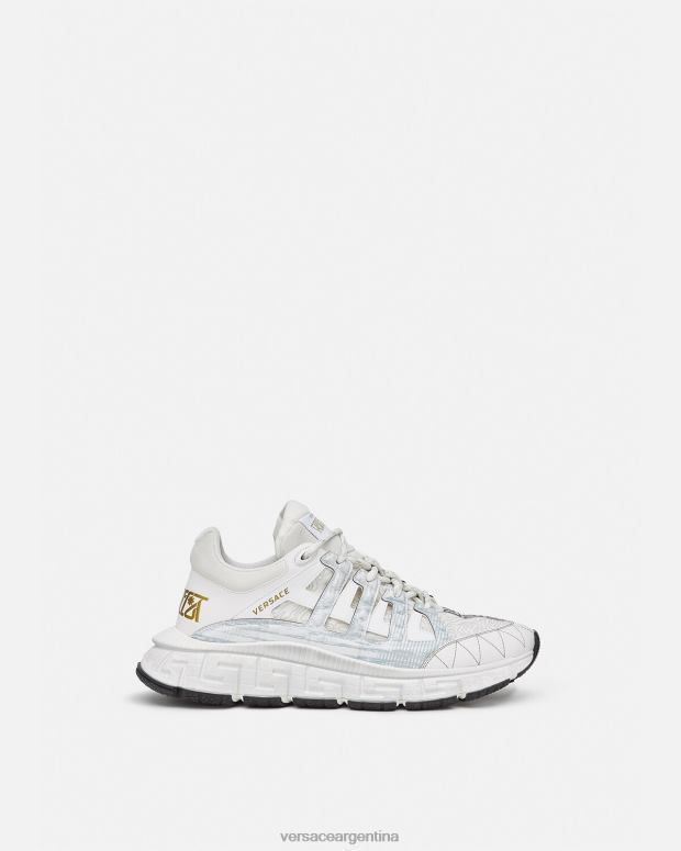 hombres Versace blanco zapatillas trigrecas zapato 4F6041530