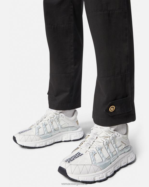 hombres Versace blanco zapatillas trigrecas zapato 4F6041530