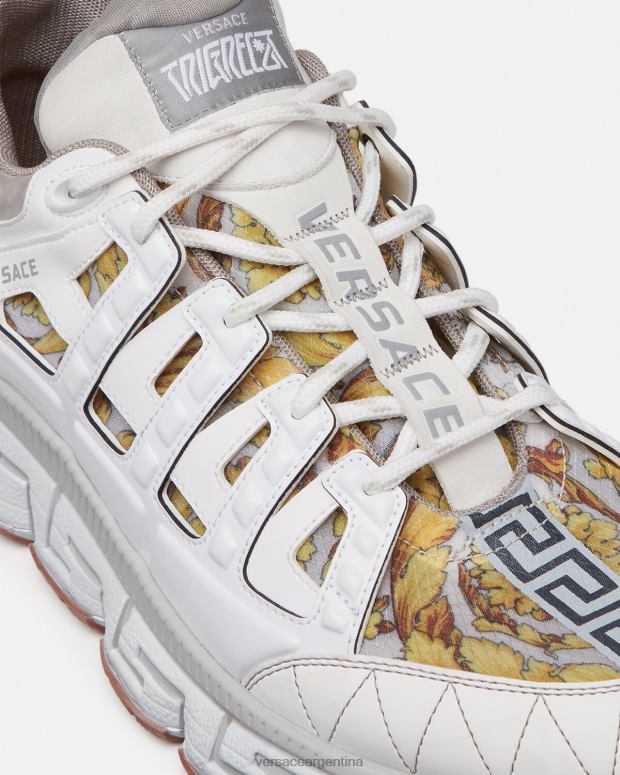 hombres Versace blanco zapatillas trigrecas zapato 4F6041532