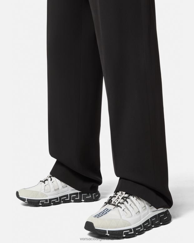 hombres Versace blanco zapatillas trigrecas zapato 4F6041546
