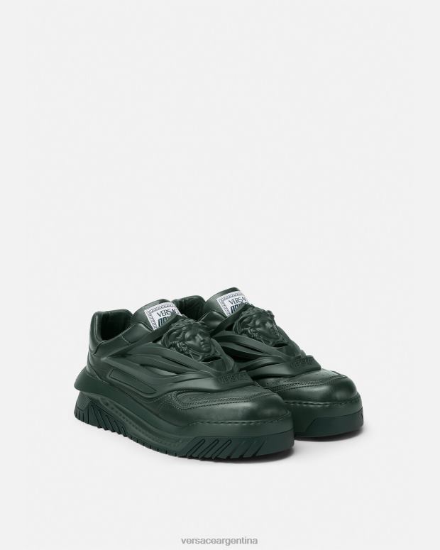 hombres Versace caqui zapatillas odissea zapato 4F6041526