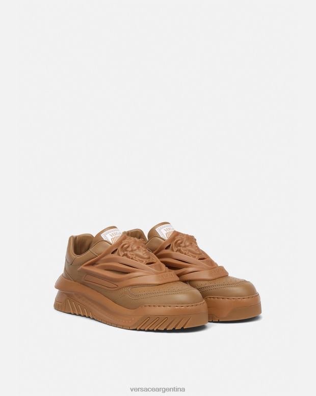 hombres Versace caramelo zapatillas odissea zapato 4F6041522