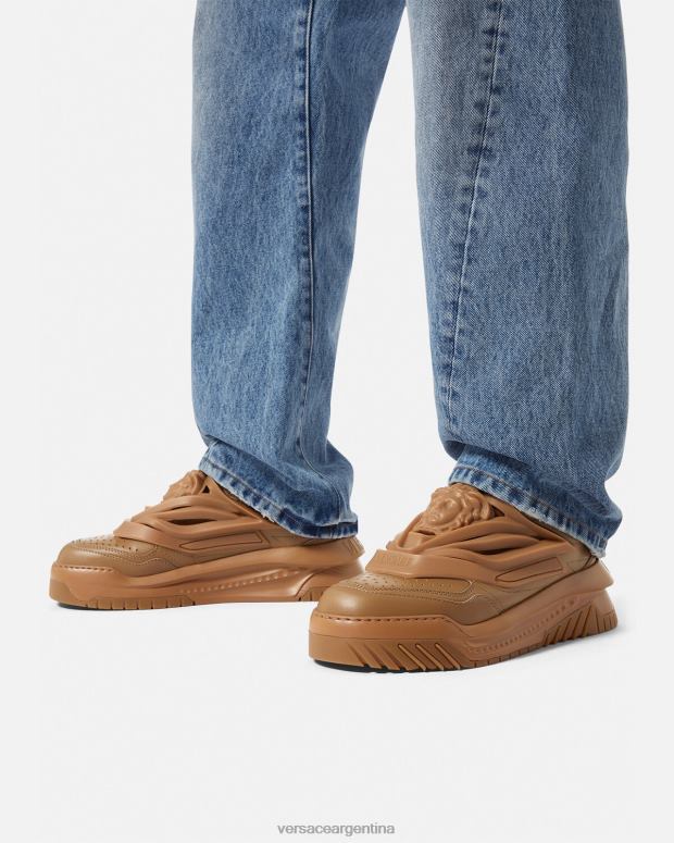 hombres Versace caramelo zapatillas odissea zapato 4F6041522