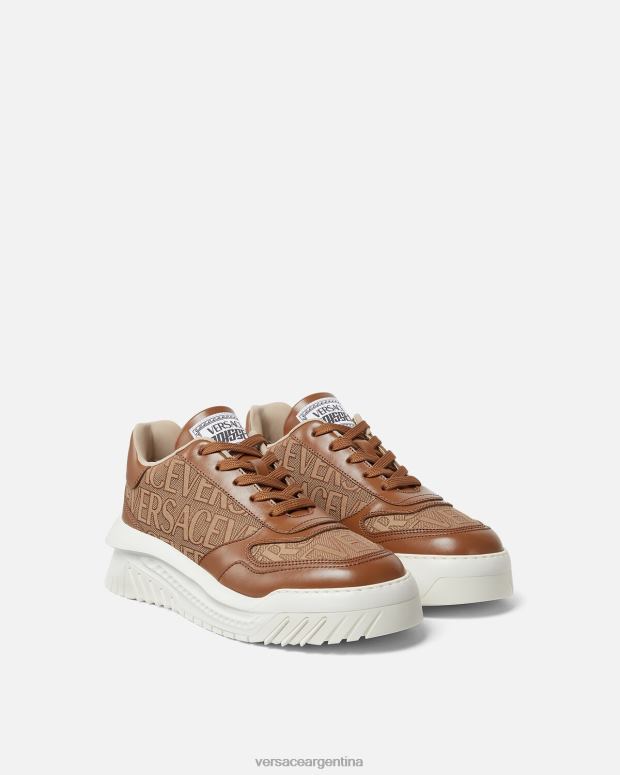 hombres Versace marrón zapatillas odissea integrales zapato 4F6041513