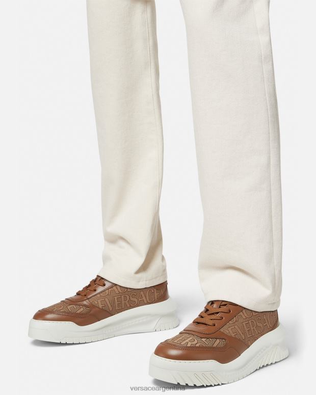 hombres Versace marrón zapatillas odissea integrales zapato 4F6041513