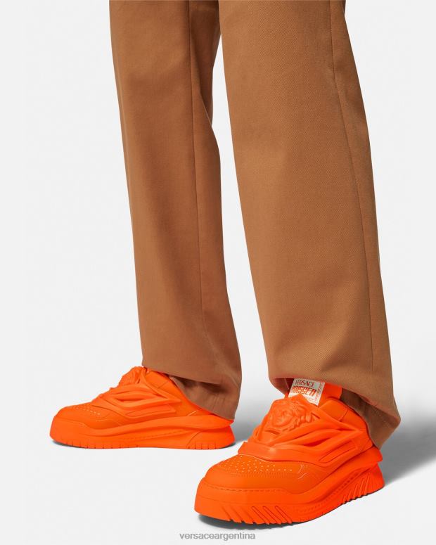 hombres Versace naranja zapatillas odissea zapato 4F6041538