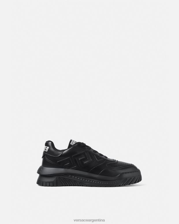 hombres Versace negro zapatillas greca odissea zapato 4F6041517