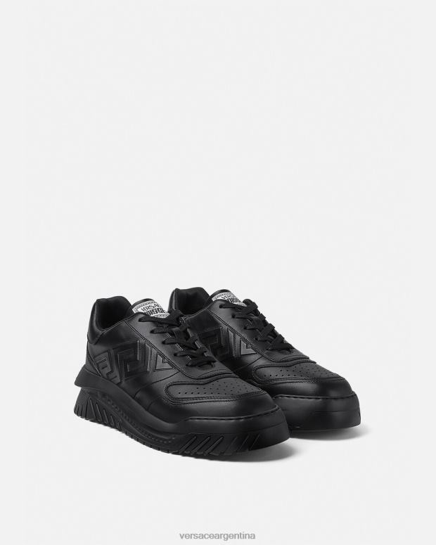 hombres Versace negro zapatillas greca odissea zapato 4F6041517