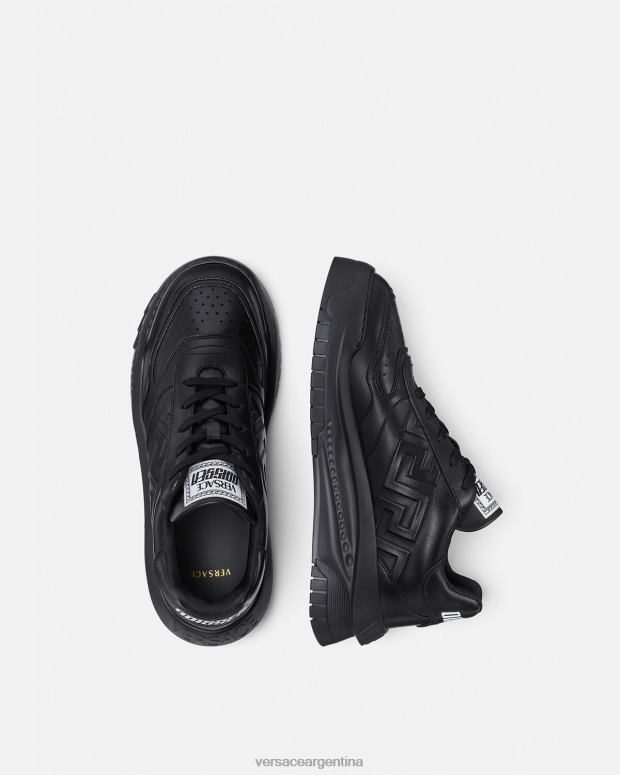 hombres Versace negro zapatillas greca odissea zapato 4F6041517