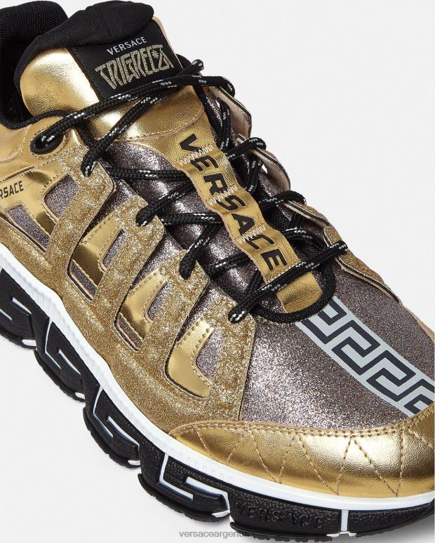 hombres Versace oro zapatillas trigrecas zapato 4F6041531