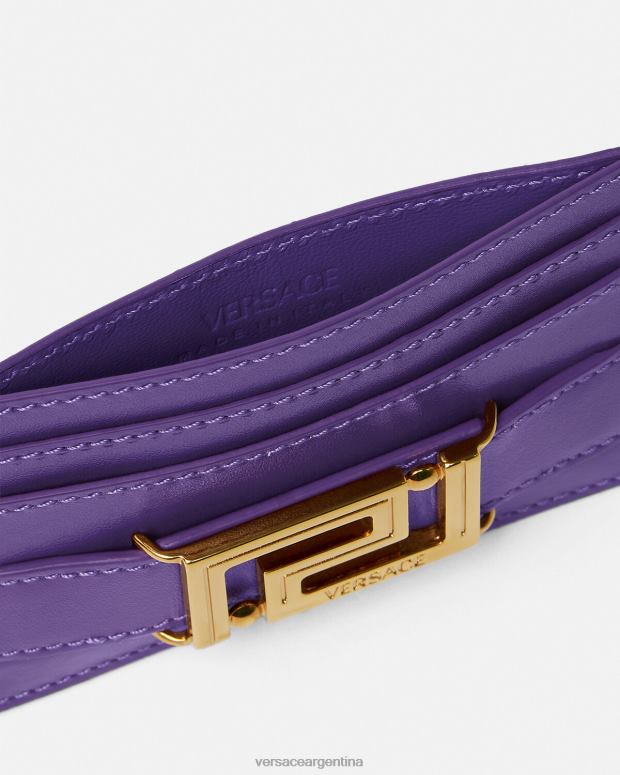 mujer Versace Violeta tarjetero con diosa Greca accesorios 4F604579