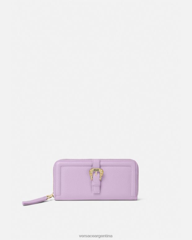 mujer Versace lila cartera continental couture1 accesorios 4F6042347
