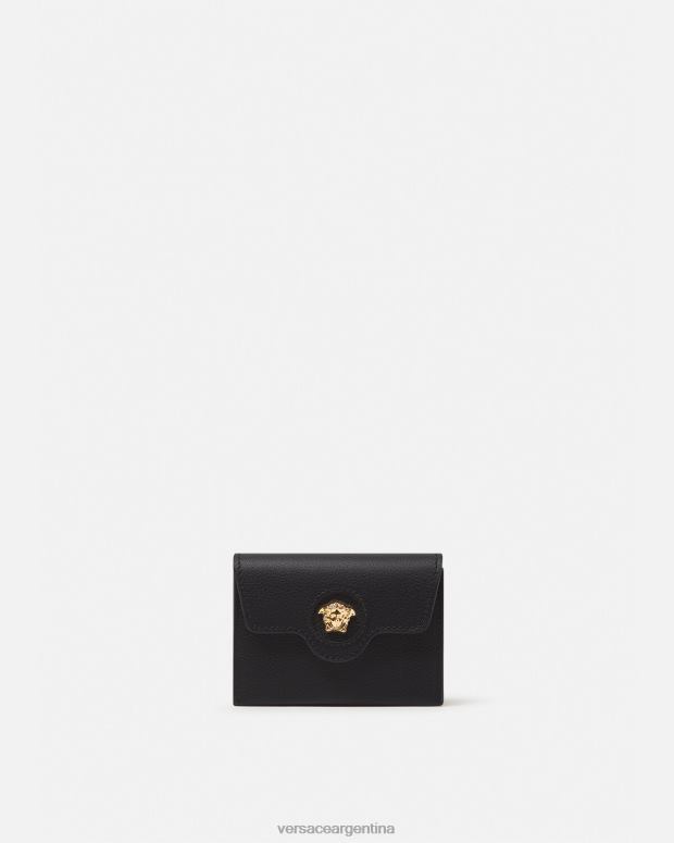 mujer Versace negro tarjetero con medusa accesorios 4F604572