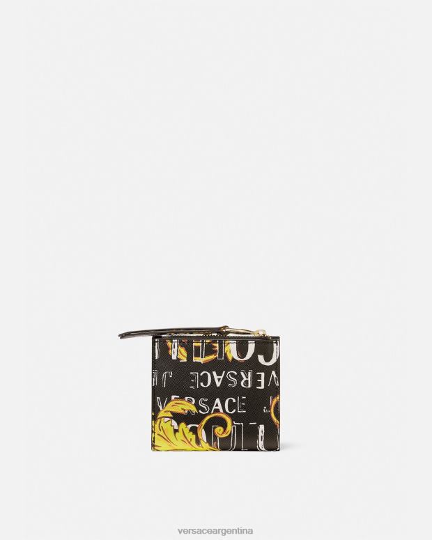 mujer Versace oro negro cartera con logo couture1 accesorios 4F6042343