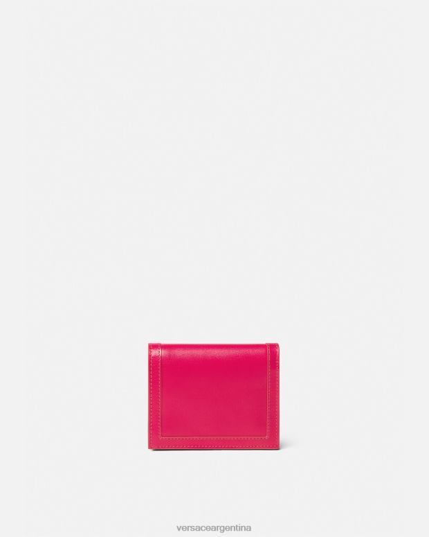 mujer Versace rosa cartera plegable con Greca Diosa accesorios 4F604560