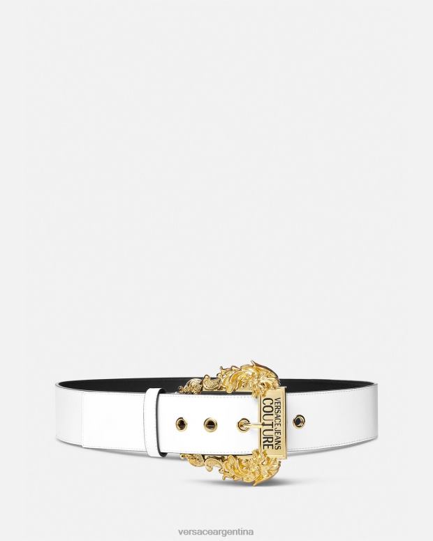 mujer Versace blanco cinturón ancho de alta costura1 accesorios 4F6042324