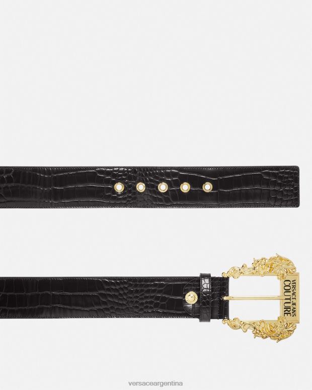 mujer Versace negro cinturón ancho de alta costura1 accesorios 4F6042323