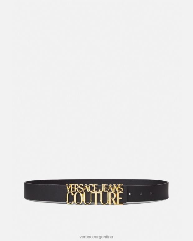 mujer Versace negro cinturón con logo accesorios 4F6042330