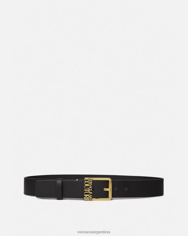 mujer Versace negro cinturón con logo accesorios 4F6042331