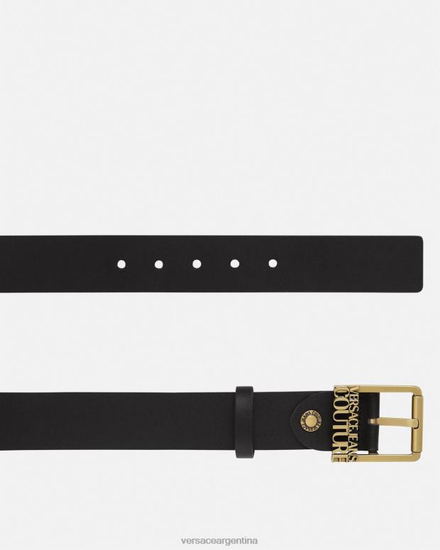 mujer Versace negro cinturón con logo accesorios 4F6042331
