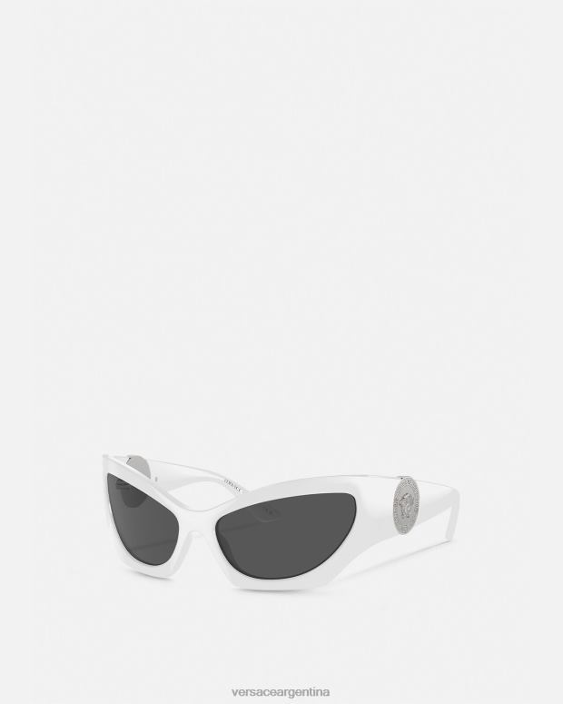 mujer Versace blanco gafas de sol cat-eye con Medusa accesorios 4F604586