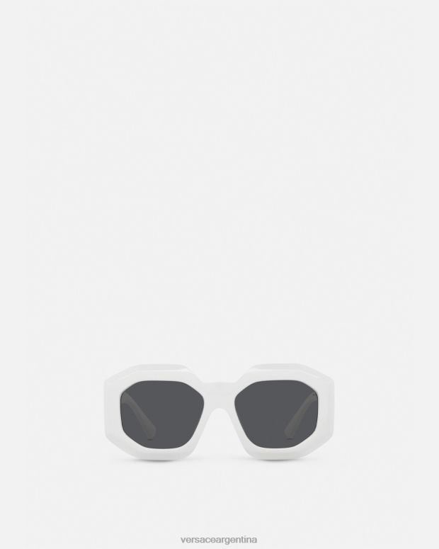 mujer Versace blanco gafas de sol cuadradas maxi medusa biggie accesorios 4F604634