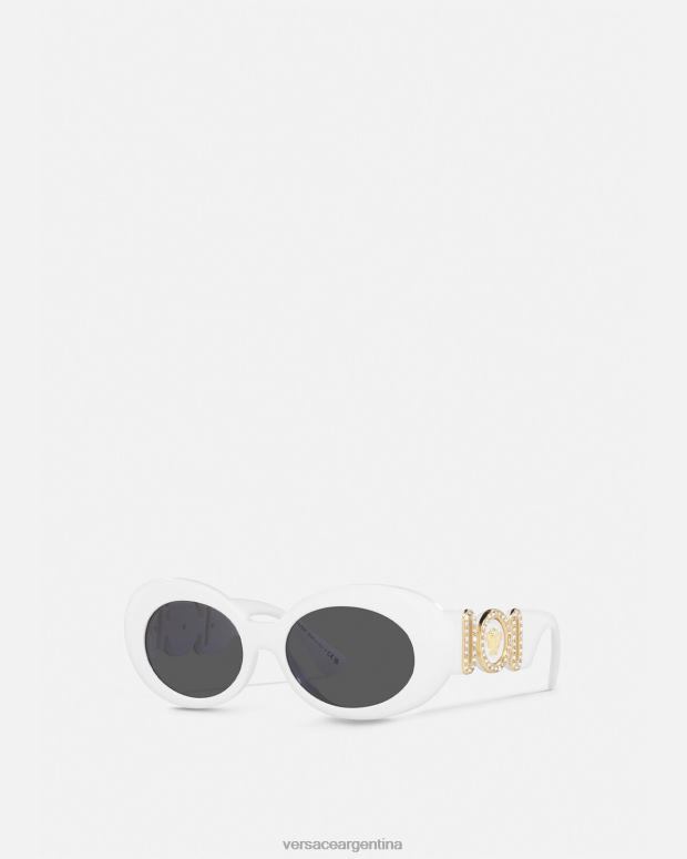 mujer Versace blanco gafas de sol ovaladas con medusa biggie accesorios 4F604632