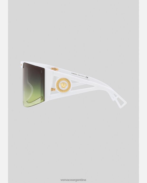 mujer Versace blanco negro gafas de sol con escudo y icono de medusa accesorios 4F604671