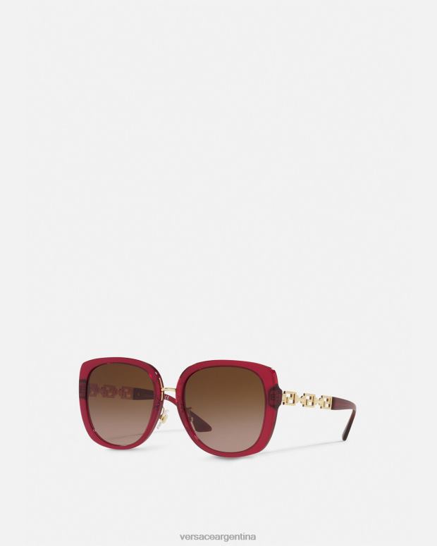 mujer Versace borgoña gafas de sol greca accesorios 4F604666