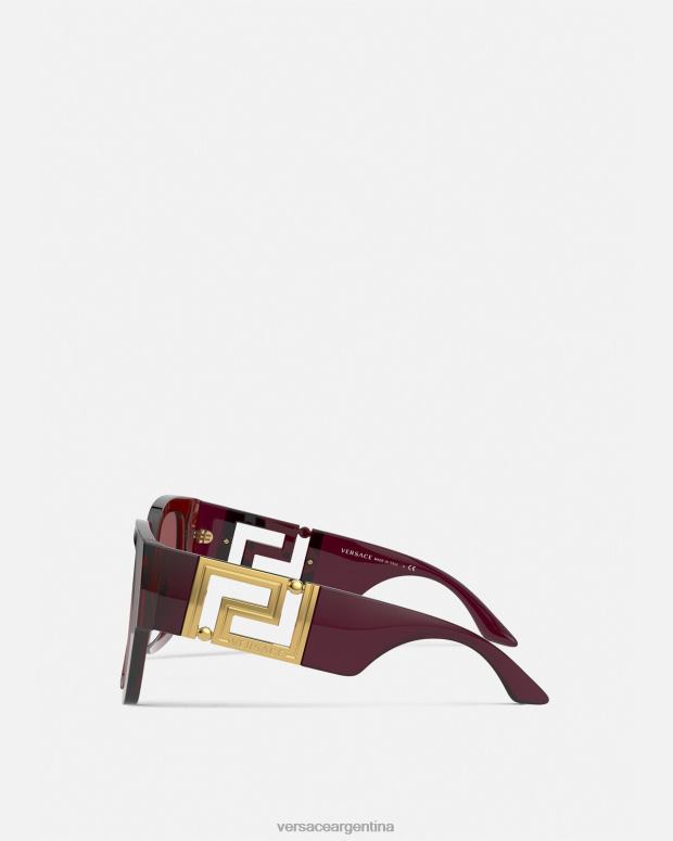 mujer Versace borgoña gafas de sol greca accesorios 4F604668