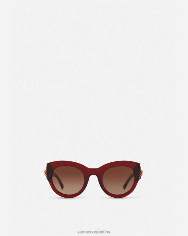 mujer Versace borgoña gafas de sol joya tributo accesorios 4F604684