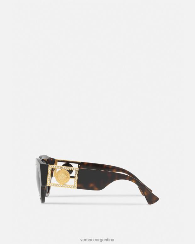 mujer Versace la Habana gafas de sol brillantes con cristales de medusa accesorios 4F604628