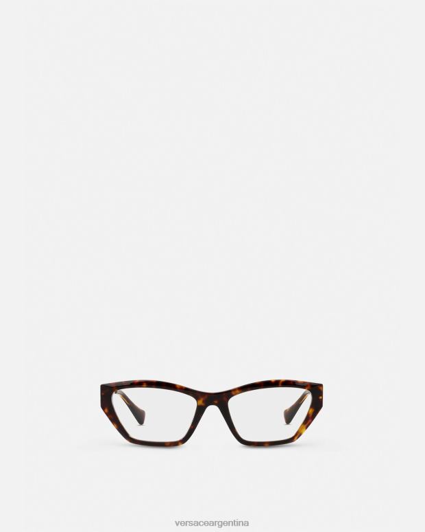 mujer Versace la habana y el oro lentes cat-eye estilo años 90 con logo vintage accesorios 4F604705