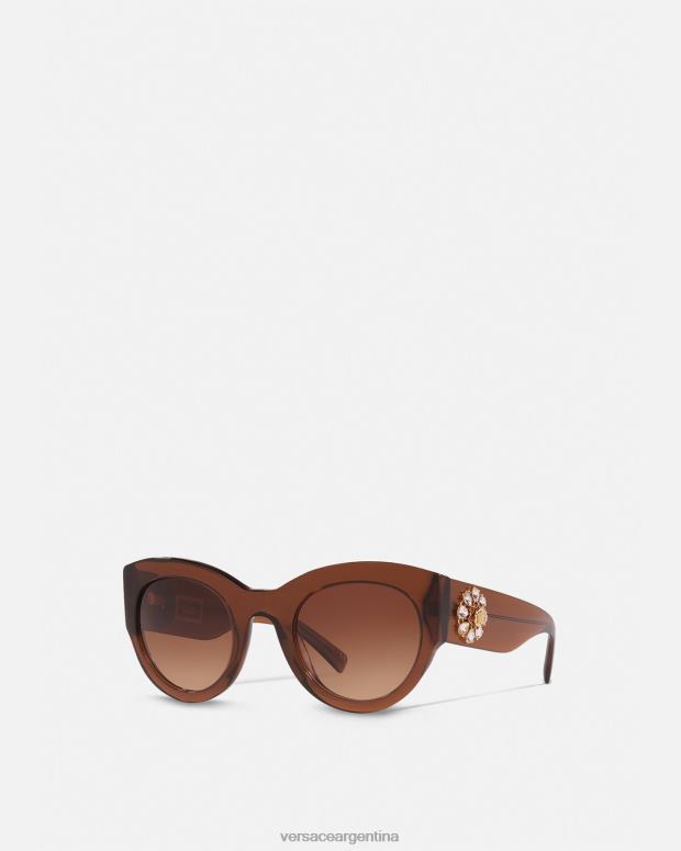mujer Versace marrón gafas de sol joya tributo accesorios 4F604683