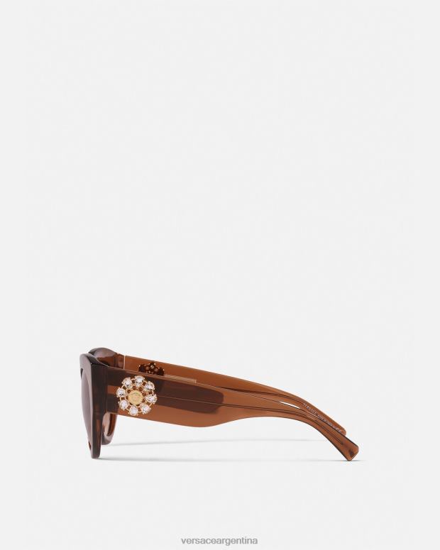 mujer Versace marrón gafas de sol joya tributo accesorios 4F604683