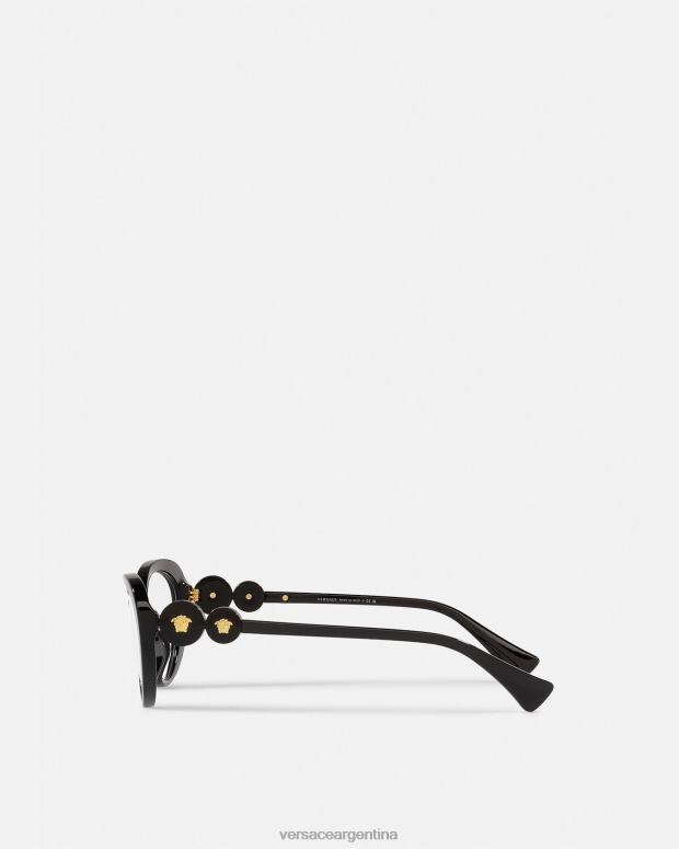 mujer Versace negro gafas cat-eye con doble Medusa accesorios 4F604706