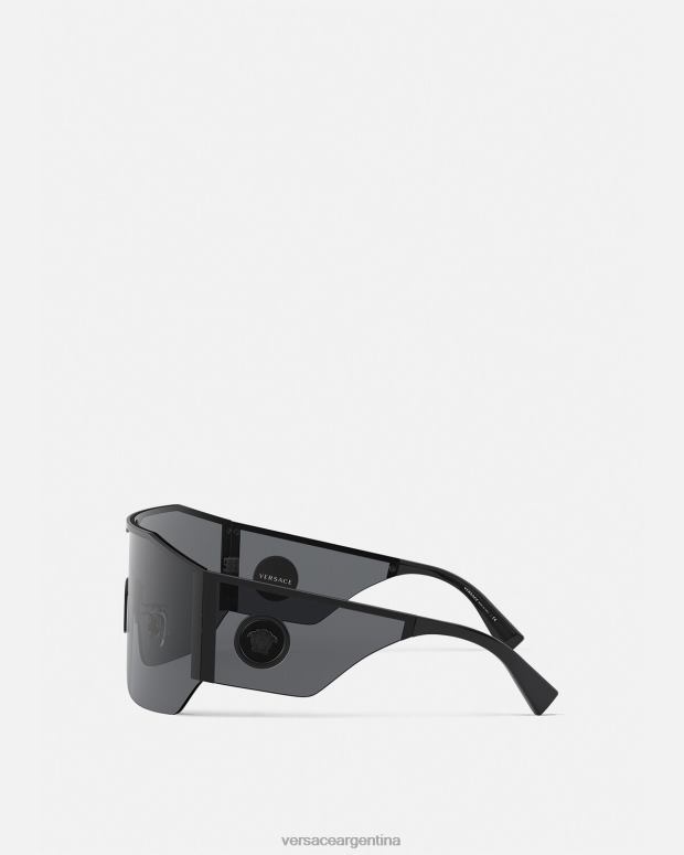 mujer Versace negro gafas de sol con escudo medusa halo accesorios 4F604669