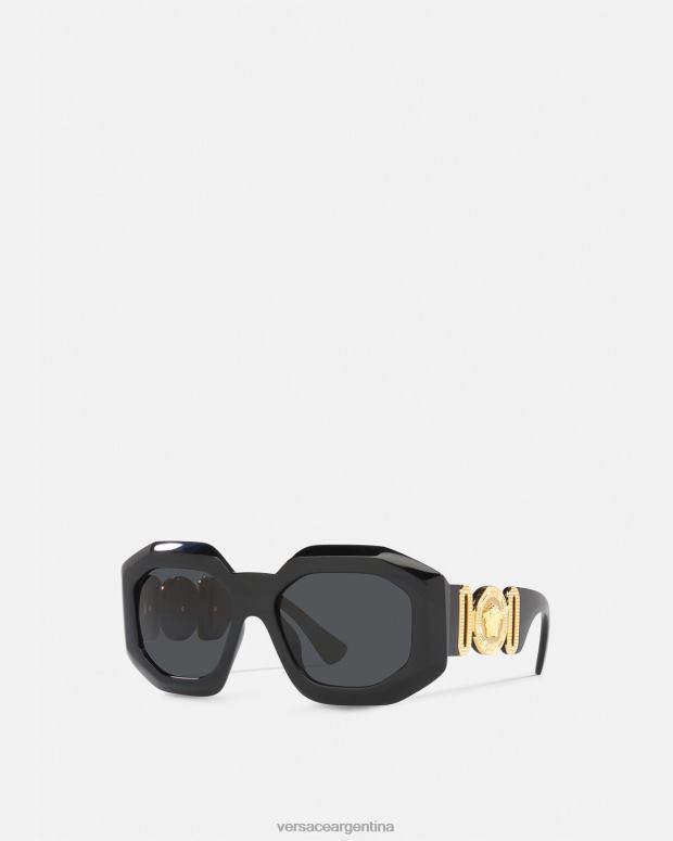mujer Versace negro gafas de sol cuadradas maxi medusa biggie accesorios 4F604635